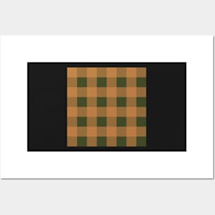 Green Tea Towel Buffalo Plaid Posters and Art